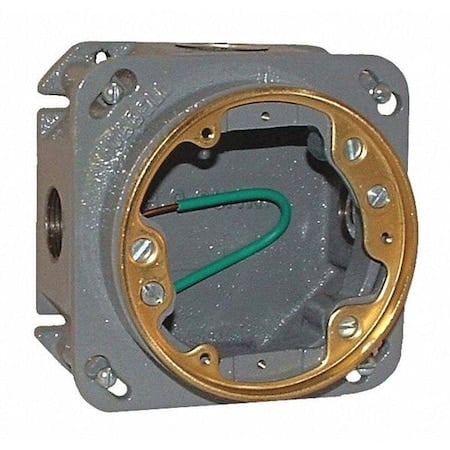 Electrical Box, 33 cu in, Floor Box Type, Iron, Round Shape MPN:6261