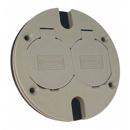 Electrical Box Cover, Round, Steel, Duplex Receptical Cover MPN:6268