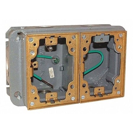 Electrical Box, 36.5 cu in, Ceiling Box Type, 3 Gangs, Iron, Rectangular Shape MPN:6269