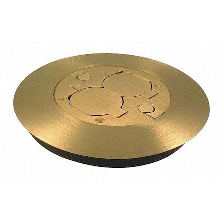 Box Cover, Floor Box Type, Brass, Single Receptacle Cover Type MPN:6280