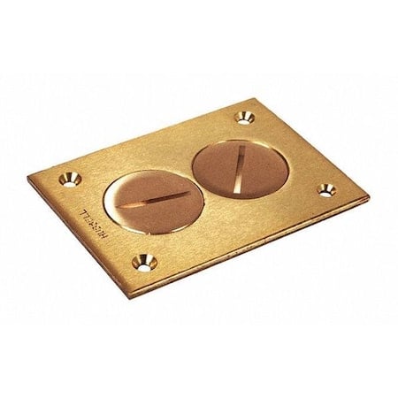 Box Cover, Floor Box Type, 1 Gang, Brass, Single Receptacle Cover Type MPN:6288