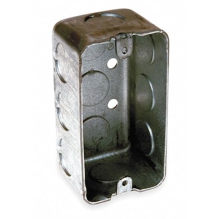 Electrical Box, Handy, 1 Gang, Galvanized Zinc, 1-7/8 in D, 2 in W, 4 in L, 13 cu in Capacity MPN:660