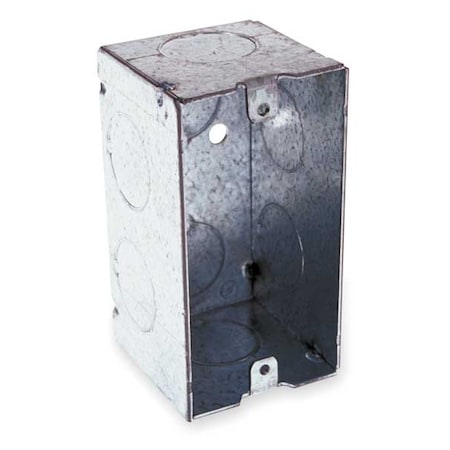 Electrical Box, 16.5 cu in, Handy Box Type, 1 Gang, Galvanized Zinc, Rectangular Shape MPN:674