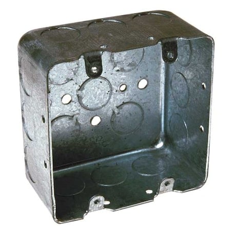 Electrical Box, 30.3 cu in, Handy Box Type, 2 Gangs, Galvanized Steel, Square Shape MPN:680