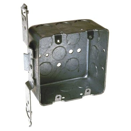 Electrical Box, 30.3 cu in, Handy Box Type, 2 Gangs, Galvanized Steel, Square Shape MPN:681