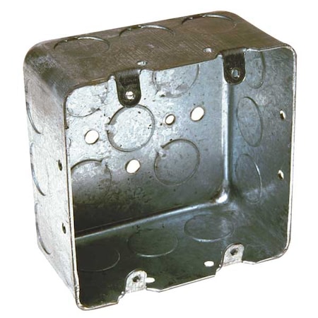 Electrical Box, 30.3 cu in, Handy Box Type, 2 Gangs, Galvanized Steel, Square Shape MPN:683
