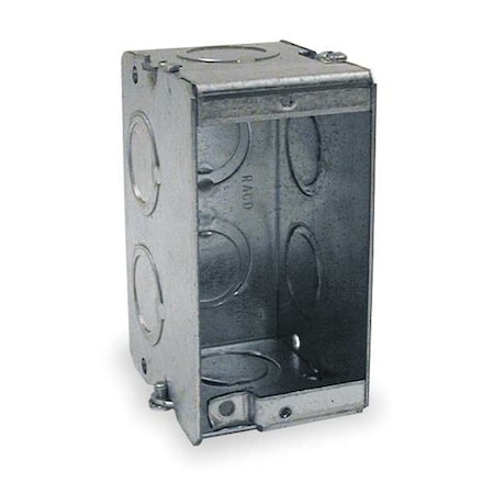 Electrical Box, 15.5 cu in, Masonry Box Type, 1 Gang, Steel, Rectangular Shape MPN:688
