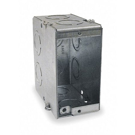 Electrical Box, 22.5 cu in, Masonry Box Type, 1 Gang, Steel, Rectangular Shape MPN:689