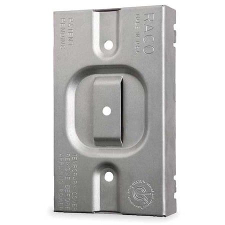 Box Cover, Square Box Type, 1 Gang, Galvanized Steel, Raised Cover Type MPN:701R