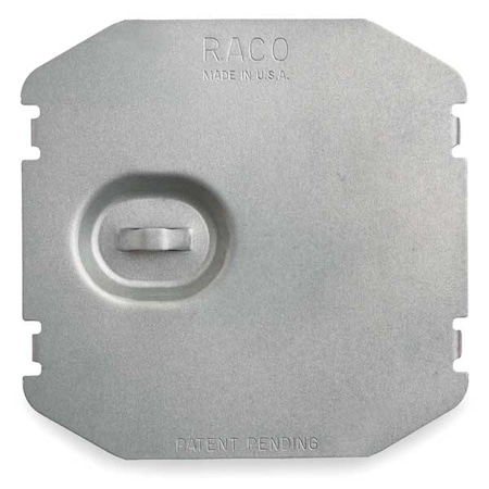 Box Cover, Square Box Type, 2 Gang, Galvanized Steel, Flat Cover Type MPN:702F