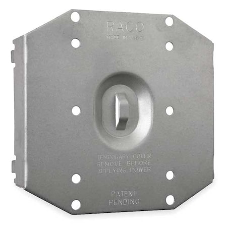 Box Cover, Octagon Box Type, 2 Gang, Galvanized Steel, Raised Cover Type MPN:702R