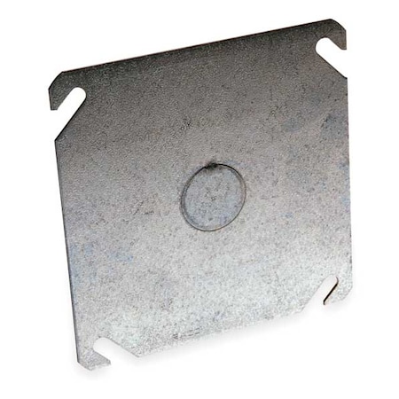 Box Cover, Square Box Type, 2 Gang, Galvanized Zinc, KO Centered Cover Type MPN:753
