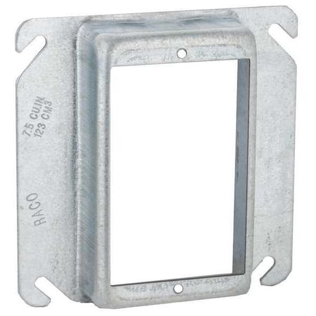 Mud Ring, 1 Gang, Galvanized Zinc, Square Box Type MPN:774