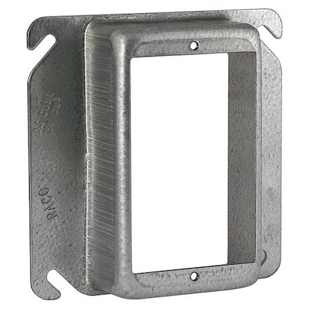 Mud Ring, 1 Gang, Galvanized Zinc, Square Box Type MPN:775