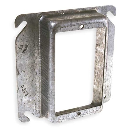 Mud Ring, 1 Gang, Galvanized Zinc, Square Box Type MPN:782