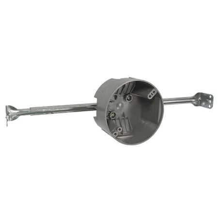 Electrical Box, 18 cu in, Ceiling Box Type, 1 Gang, Polycarbonate, Round Shape MPN:7826RAC
