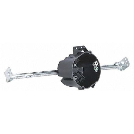 Electrical Box, 18 cu in, Round Box Type, Steel, Round Shape MPN:7907