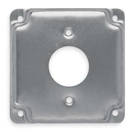 Box Cover, Old Work Box Type, 2 Gang, Galvanized Zinc, Single Receptacle Cover Type MPN:801C