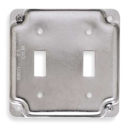 Box Cover, Switch Box Type, 2 Gang, Galvanized Zinc, Toggle Switch Cover Type MPN:803C