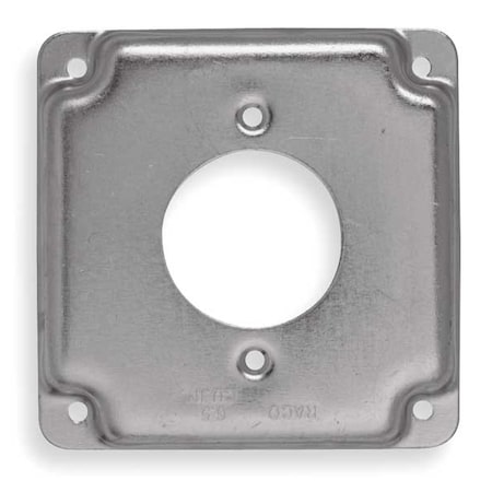 Box Cover, Square Box Type, 2 Gang, Galvanized Zinc, Single Receptacle Cover Type MPN:811C