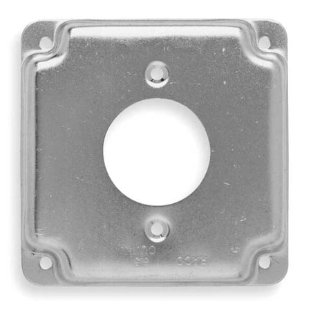 Box Cover, Square Box Type, 2 Gang, Galvanized Zinc, Single Receptacle Cover Type MPN:812C