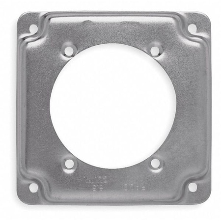 Box Cover, Square Box Type, 2 Gang, Galvanized Zinc, Single Receptacle Cover Type MPN:813C