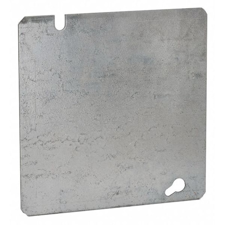 Electrical Box Cover, Square, Steel, Flat, Blank Cover MPN:832
