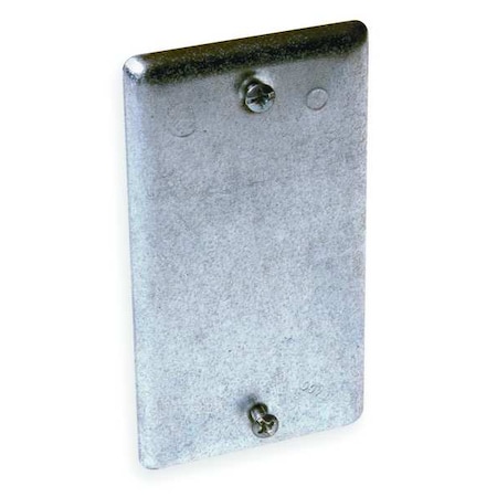 Box Cover, Square Box Type, 1 Gang, Galvanized Zinc, Blank Cover Type MPN:860