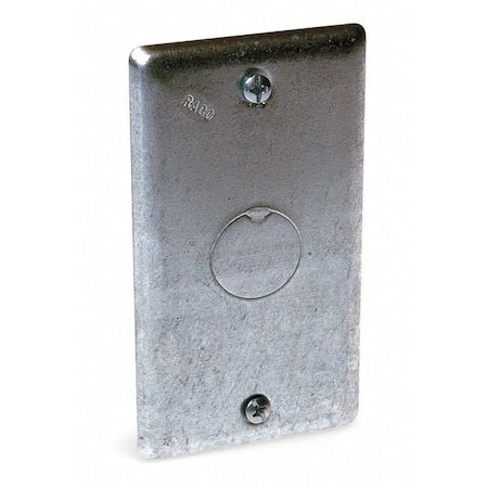 Box Cover, Square Box Type, 1 Gang, Galvanized Zinc, KO Centered Cover Type MPN:861