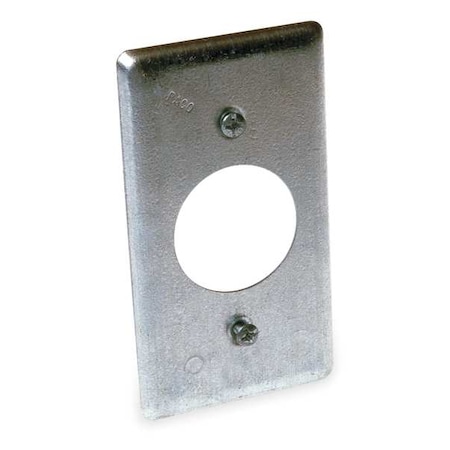 Box Cover, Square Box Type, 1 Gang, Galvanized Zinc, Single Receptacle Cover Type MPN:863