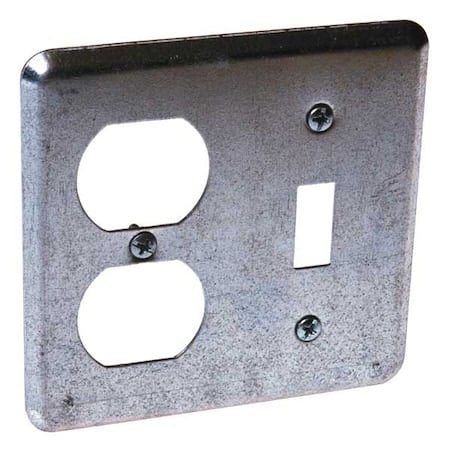 Box Cover, Switch Box Type, 2 Gang, Galvanized Steel, Duplex Receptacle Cover Type MPN:872