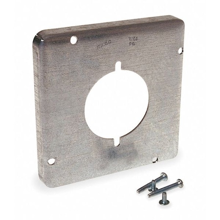 Box Cover, Old Work Box Type, 2 Gang, Galvanized Steel, Single Receptacle Cover Type MPN:878