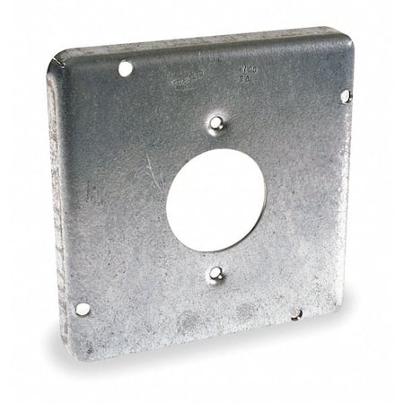 Box Cover, Square Box Type, 2 Gang, Galvanized Steel, Single Receptacle Cover Type MPN:887
