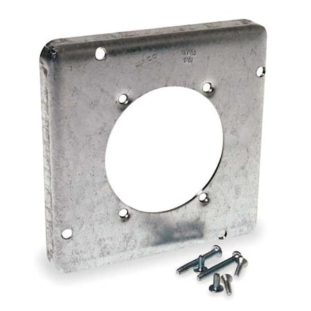 Box Cover, Old Work Box Type, 2 Gang, Galvanized Steel, Single Receptacle Cover Type MPN:888