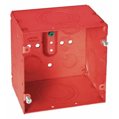 Electrical Box, 66.7 cu in, Wall Box Type, 2 Gangs, Steel, Square Shape MPN:911-15
