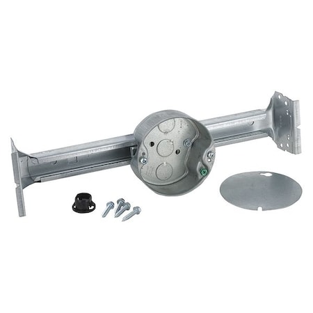Electrical Box, 15.8 cu in, Ceiling Box Type, 2 Gangs, Galvanized Steel, Round Shape MPN:926-1