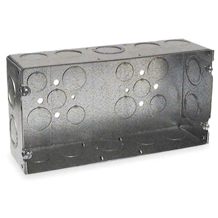 Electrical Box, 90 cu in, Gang Box Type, 3 Gangs, Galvanized Steel, Rectangular Shape MPN:942