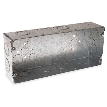 Electrical Box, 110 cu in, Gang Box Type, 4 Gangs, Galvanized Steel, Rectangular Shape MPN:943