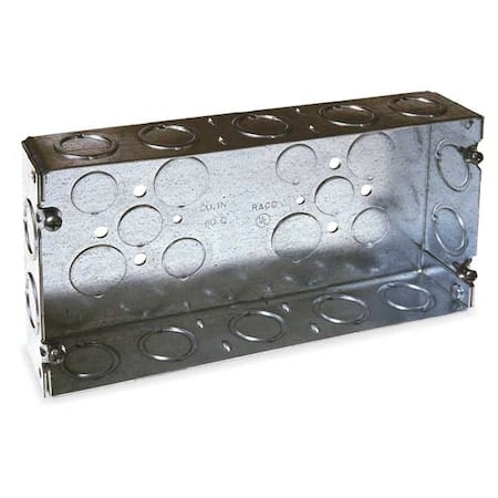 Electrical Box, 60 cu in, Gang Box Type, 3 Gangs, Galvanized Steel, Rectangular Shape MPN:952