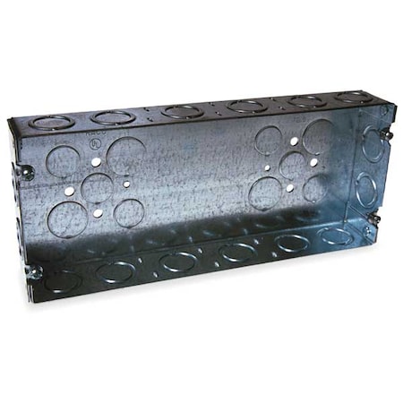 Electrical Box, 72.8 cu in, Gang Box Type, 4 Gangs, Galvanized Steel, Rectangular Shape MPN:953