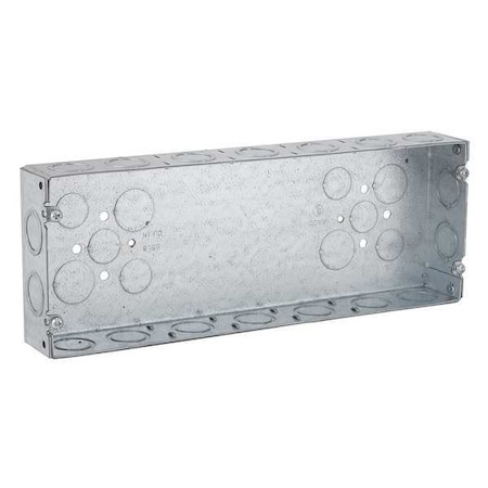 Electrical Box, 85.8 cu in, Gang Box Type, 5 Gangs, Galvanized Steel, Rectangular Shape MPN:954