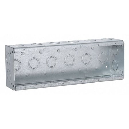 Electrical Box, 95.3 cu in, Masonry Box Type, 6 Gangs, Steel, Rectangular Shape MPN:960