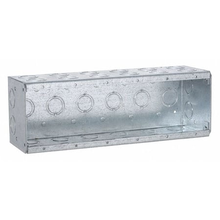 Electrical Box, 134 cu in, Masonry Box Type, 6 Gangs, Steel, Rectangular Shape MPN:965