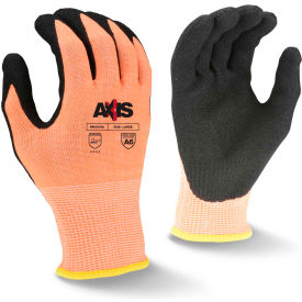 Radians® RWG559L Axis™ Cut Resistant Gloves Sandy Nitrile Palm Orange/Black L 1 Pair RWG559L - Pkg Qty 12