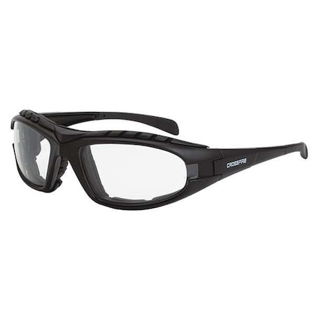 Crossfire Diamondback, Safety Glasses, Anti-Fog & Anti-Scratch, Clear Lens, Black Frame, Full-Frame MPN:2724 AF