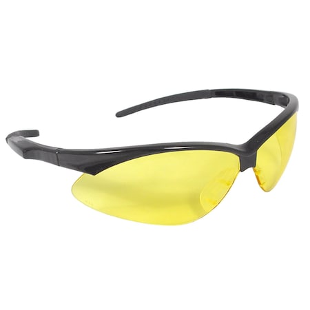 Safety Glasses, Wraparound Amber Polycarbonate Lens, Scratch-Resistant, 12PK MPN:AP1-40