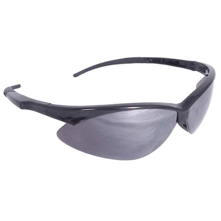 Rad-Apocalypse, Safety Glasses, Anti-Scratch, Silver Mirror Lens, Black Frame, Half-Frame MPN:AP1-60