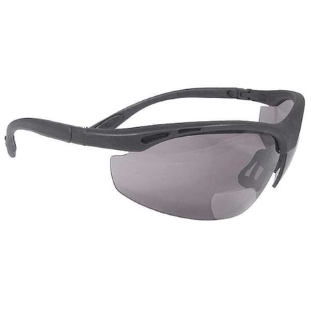 Cheaters® Bi-Focal Reader Safety Glasses, Black Wraparound Frame, 1.5 Diopter, Gray Lens MPN:CH1-215