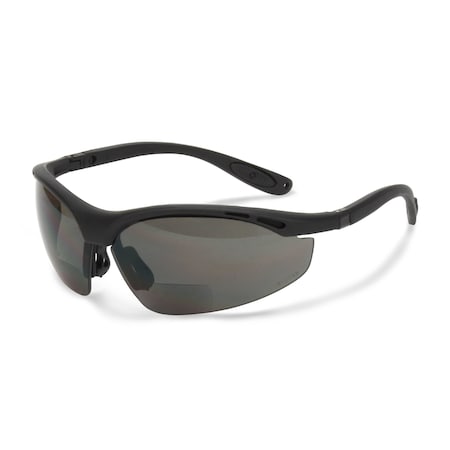 Cheaters® Bi-Focal, Reader Safety Glasses, Anti-Scratch, Gray Lens, Half-Frame, Wraparound MPN:CH1-220