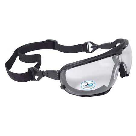 Safety Goggles, Clear Lens, IQ Anti-Fog & Anti-Scratch, Foam Lining, Elastic Strap, Dagger IQ Series MPN:DG1-13